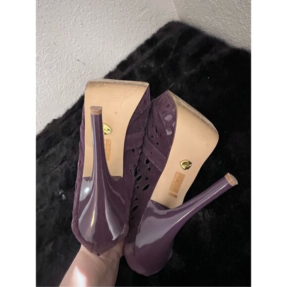 Promise eggplant purple cage gladiator heels 8 - Picture 5 of 5